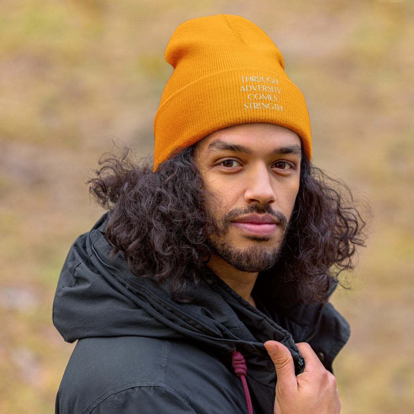 Through Adversity Comes Strength ; Cuffed Beanie